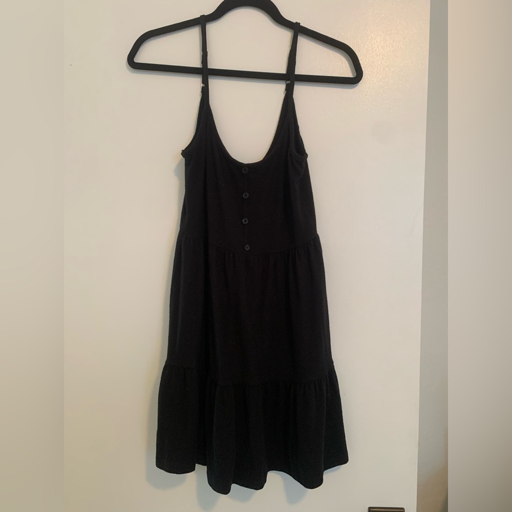 Target Wild Fable Button Up Spaghetti Strap Mini Dress in Black - Size S